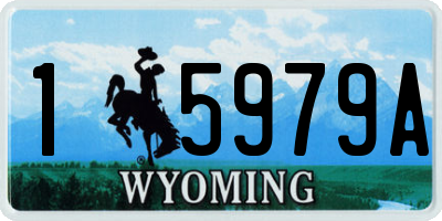 WY license plate 15979A