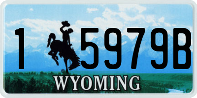 WY license plate 15979B