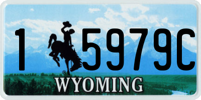WY license plate 15979C