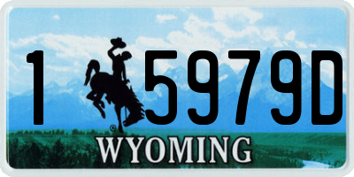 WY license plate 15979D