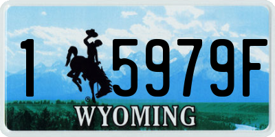 WY license plate 15979F