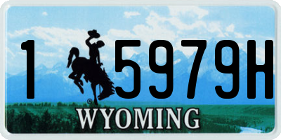 WY license plate 15979H