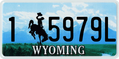 WY license plate 15979L