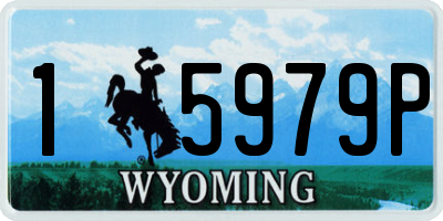 WY license plate 15979P