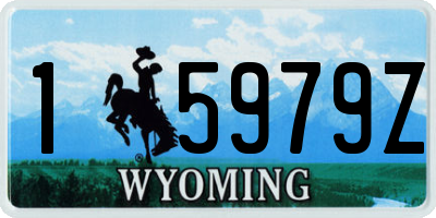 WY license plate 15979Z