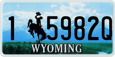 WY license plate 15982Q