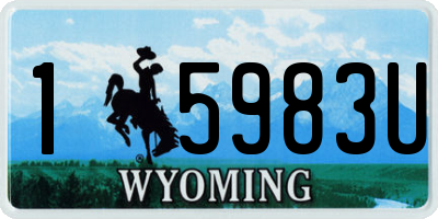 WY license plate 15983U