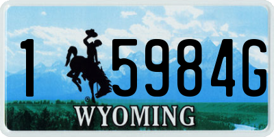 WY license plate 15984G