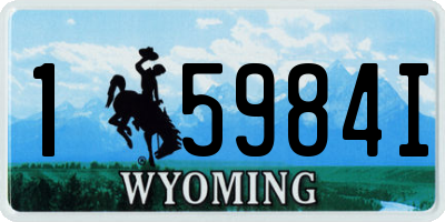 WY license plate 15984I