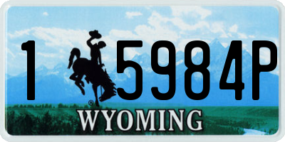 WY license plate 15984P
