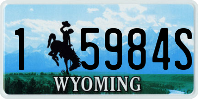 WY license plate 15984S