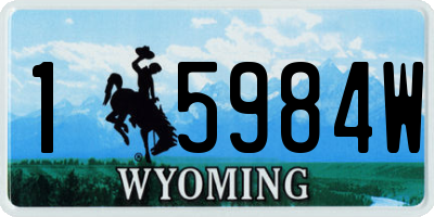 WY license plate 15984W