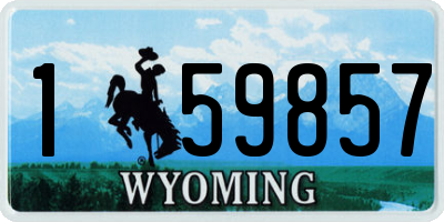 WY license plate 159857