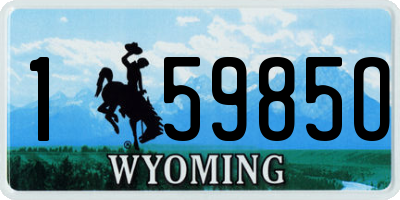 WY license plate 15985O