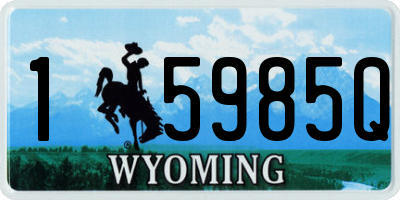 WY license plate 15985Q