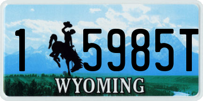 WY license plate 15985T