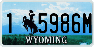 WY license plate 15986M