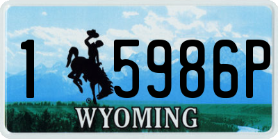 WY license plate 15986P