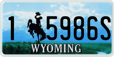 WY license plate 15986S