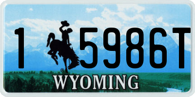 WY license plate 15986T