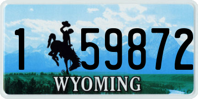 WY license plate 159872