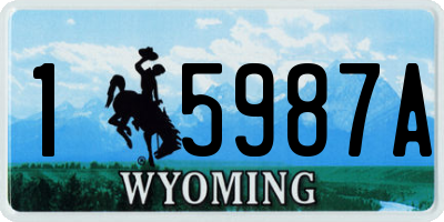 WY license plate 15987A