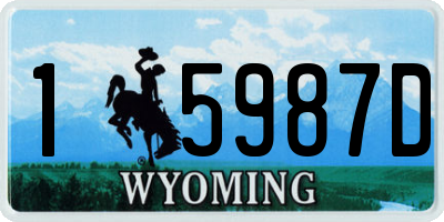WY license plate 15987D