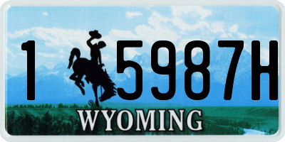 WY license plate 15987H