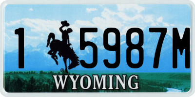 WY license plate 15987M