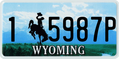WY license plate 15987P