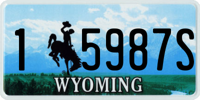 WY license plate 15987S