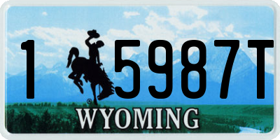 WY license plate 15987T