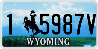 WY license plate 15987V