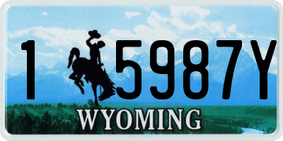 WY license plate 15987Y