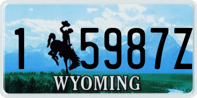 WY license plate 15987Z