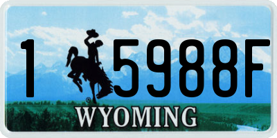 WY license plate 15988F