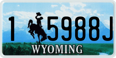 WY license plate 15988J