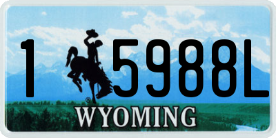 WY license plate 15988L