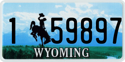 WY license plate 159897