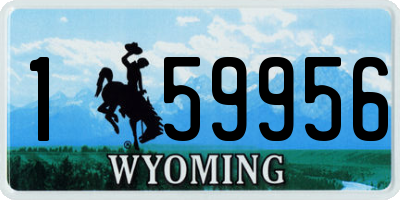 WY license plate 159956