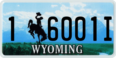 WY license plate 16001I
