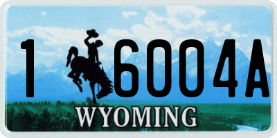 WY license plate 16004A