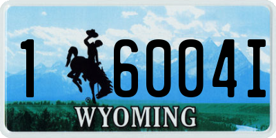 WY license plate 16004I