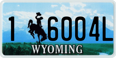 WY license plate 16004L