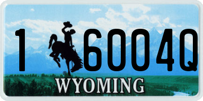 WY license plate 16004Q