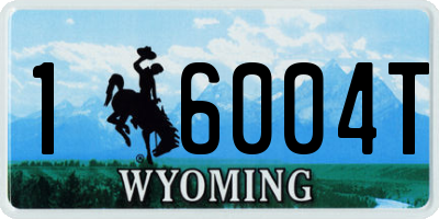 WY license plate 16004T
