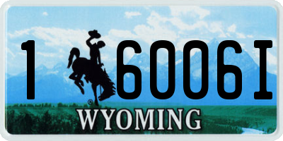 WY license plate 16006I