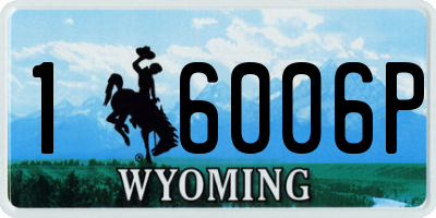 WY license plate 16006P