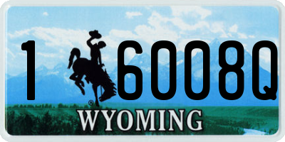 WY license plate 16008Q