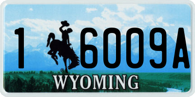 WY license plate 16009A